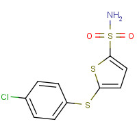 63031-81-2 5-[(4-CHLOROPHENYL)THIO]THIOPHENE-2-SULFONAMIDE chemical structure