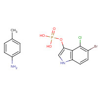 6578-06-9 5-Bromo-4-chloro-3-indolyl phosphate p-toluidine salt chemical structure