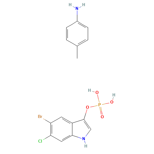 6769-80-8 5-BROMO-6-CHLORO-3-INDOLYL PHOSPHATE P-TOLUIDINE SALT chemical structure