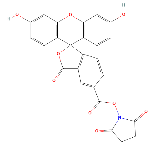 92557-80-7 5-Carboxyfluorescein N-succinimidyl ester chemical structure