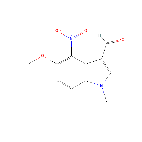 191846-76-1 5-METHOXY-1-METHYL-4-NITROINDOLE-3-CARBOXALDEHYDE chemical structure