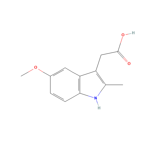 2882-15-7 5-METHOXY-2-METHYL-3-INDOLEACETIC ACID chemical structure