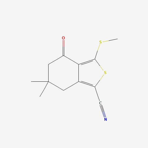 175202-50-3 6,6-DIMETHYL-3-(METHYLTHIO)-4-OXO-4,5,6,7-TETRAHYDROBENZO[C]THIOPHENE-1-CARBONITRILE chemical structure