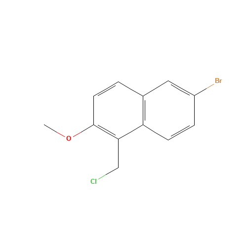 92643-16-8 6-BROMO-1-(CHLOROMETHYL)-2-METHOXYNAPHTHALENE chemical structure