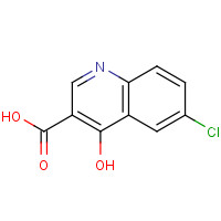 35973-14-9 6-CHLORO-4-HYDROXYQUINOLINE-3-CARBOXYLIC ACID chemical structure