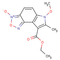 257869-86-6 8-(ETHOXYCARBONYL)-6-METHOXY-7-METHYL-6H-[1,2,5]OXADIAZOLO[4,3-E]INDOL-3-IUM-3-OLATE chemical structure
