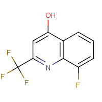 31009-31-1 8-FLUORO-4-HYDROXY-2-(TRIFLUOROMETHYL)QUINOLINE chemical structure