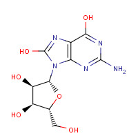 3868-31-3 8-HYDROXYGUANOSINE chemical structure