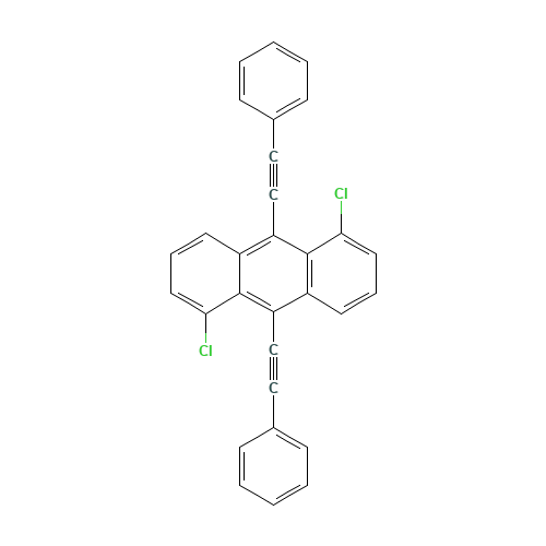 51580-24-6 9,10-BIS(PHENYLETHYNYL)-1,5-DICHLOROANTHRACENE chemical structure