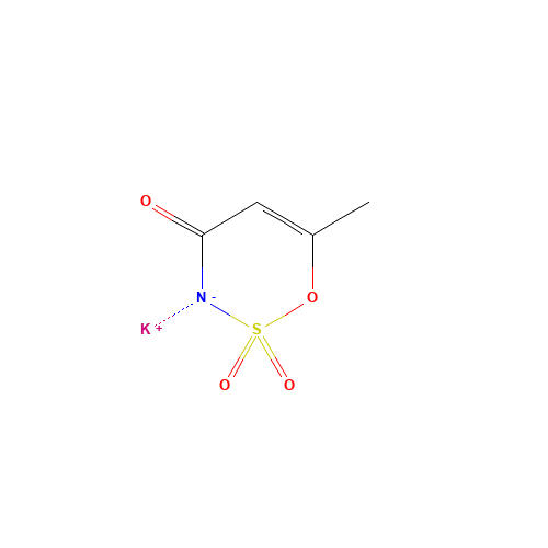 55589-62-3 6-Methyl-1,2,3-oxathiazin-4(3H)-one 2,2-dioxide potassium salt chemical structure