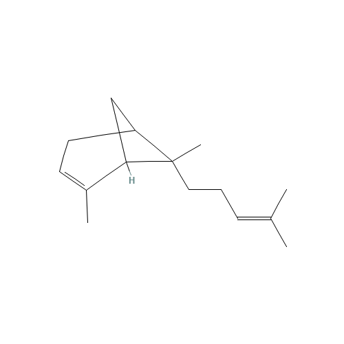 17699-05-7 2,6-dimethyl-6-(4-methyl-3-pentenyl)bicyclo[3.1.1]hept-2-ene chemical structure