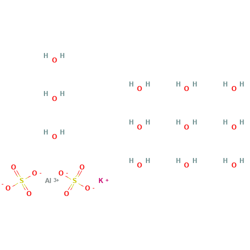 7784-24-9 ALUMINIUM POTASSIUM SULFATE chemical structure