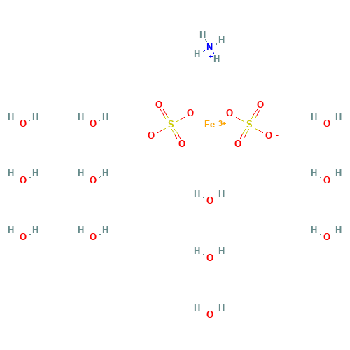 7783-83-7 Ammonium ferric sulfate dodecahydrate chemical structure