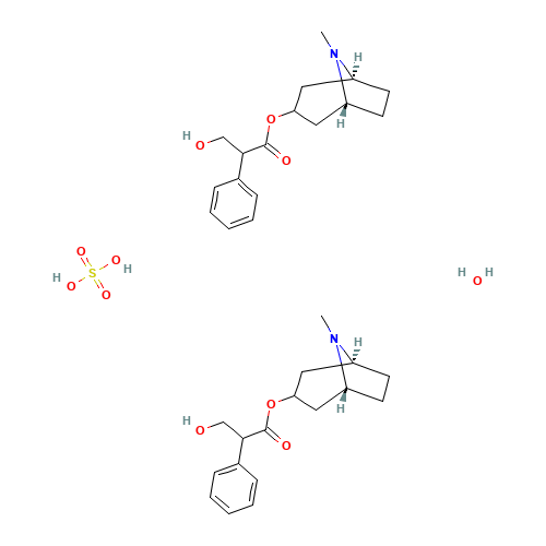 5908-99-6 Atropine sulfate monohydrate chemical structure