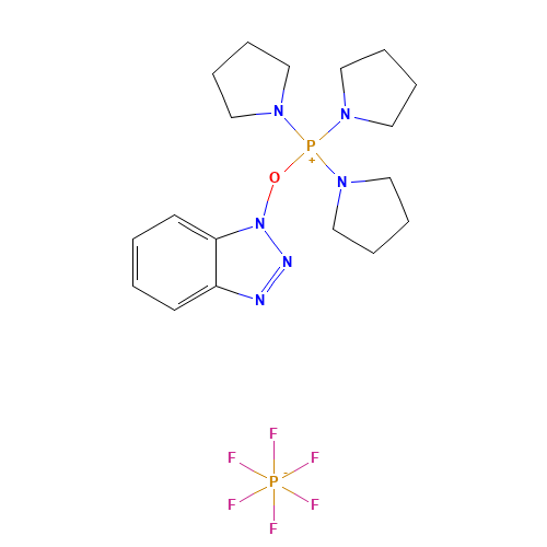128625-52-5 Benzotriazole-1-yl-oxytripyrrolidinophosphonium hexafluorophosphate chemical structure