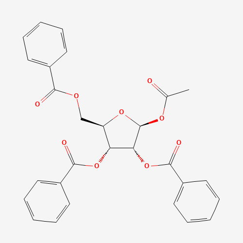 6974-32-9 beta-D-Ribofuranose 1-acetate 2,3,5-tribenzoate chemical structure