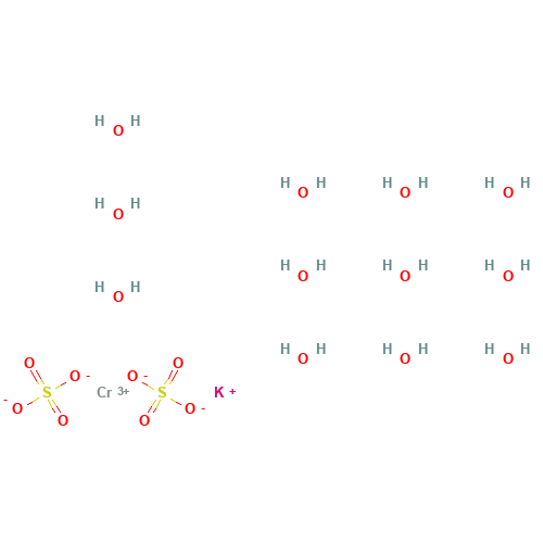 7788-99-0 Chromium potassium sulfate dodecahydrate chemical structure