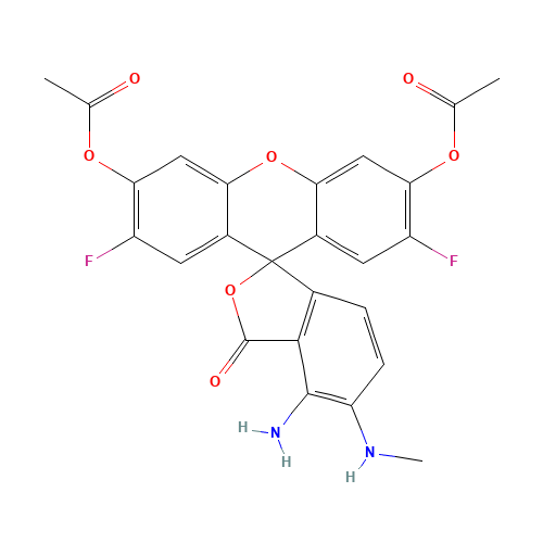254109-22-3 4-Amino-5-methylamino-2',7'-difluorofluoresceindiacetate chemical structure