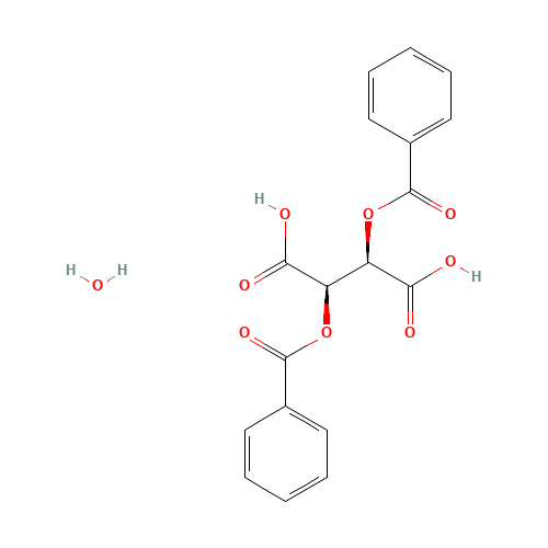 62708-56-9 (-)-Dibenzoyl-L-tartaric acid monohydrate chemical structure