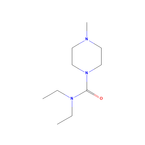90-89-1 N,N-DIETHYL-4-METHYL-1-PIPERAZINECARBOXAMIDE chemical structure