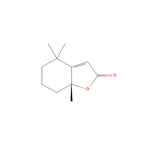 17092-92-1 (2,6,6-Trimethyl-2-hydroxycyclohexylidene)acetic acid lactone chemical structure