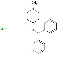 132-18-3 4-DIPHENYLMETHOXY-1-METHYLPIPERIDINE HYDROCHLORIDE chemical structure