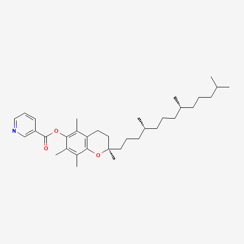 51898-34-1 [2R*(4R*,8R*)]-(+/-)-3,4-Dihydro-2,5,7,8-tetramethyl-2-(4,8,12-trimethyltridecyl)-2H-1-benzopyran-6-yl nicotinate chemical structure