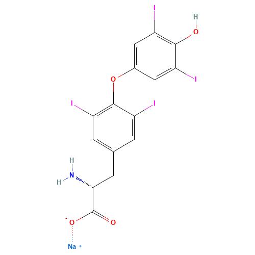137-53-1 D-THYROXINE SODIUM SALT chemical structure