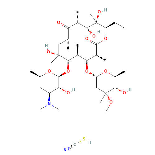 7704-67-8 Erythromycin thiocyanate chemical structure