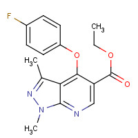 174842-35-4 ETHYL 1,3-DIMETHYL-4-(4-FLUOROPHENOXY)-1H-PYRAZOLO[3,4-B]PYRIDINE-5-CARBOXYLATE chemical structure