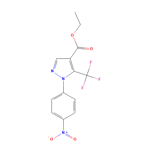 175137-35-6 ETHYL 2-(4-NITROPHENYL)-3-(TRIFLUOROMETHYL)PYRAZOLE-4-CARBOXYLATE chemical structure
