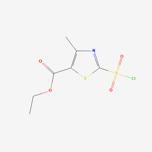 89694-92-8 ETHYL 2-(CHLOROSULFONYL)-4-METHYL-1,3-THIAZOLE-5-CARBOXYLATE,97 chemical structure
