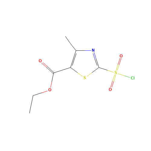 89694-92-8 ETHYL 2-(CHLOROSULFONYL)-4-METHYL-1,3-THIAZOLE-5-CARBOXYLATE,97 chemical structure