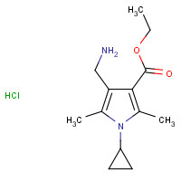 465515-33-7 ETHYL 4-(AMINOMETHYL)-1-CYCLOPROPYL-2,5-DIMETHYL-1H-PYRROLE-3-CARBOXYLATE HYDROCHLORIDE chemical structure