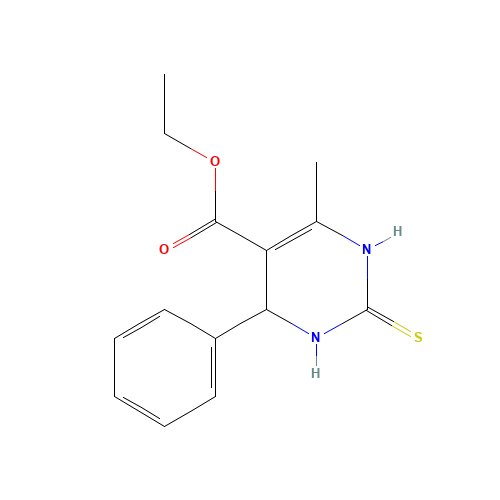33458-26-3 ETHYL 6-METHYL-4-PHENYL-2-THIOXO-1,2,3,4-TETRAHYDROPYRIMIDINE-5-CARBOXYLATE chemical structure