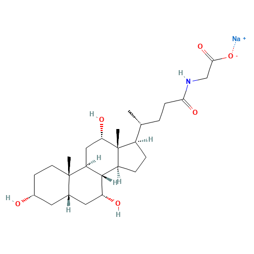 863-57-0 GLYCOCHOLIC ACID SODIUM SALT chemical structure