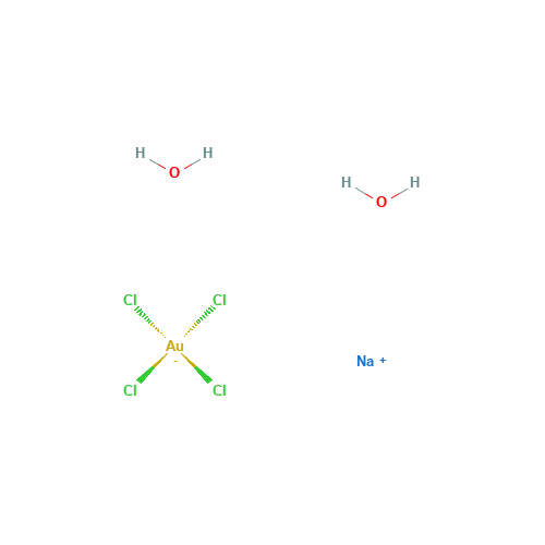13874-02-7 Sodium tetrachloroaurate (III) dihydrate chemical structure
