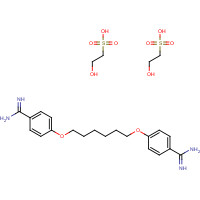 659-40-5 2-hydroxyethanesulphonic acid,compound with 4,4'-[hexane-1,6-diylbis(oxy)]bis[benzenecarboxamidine] (2:1) chemical structure