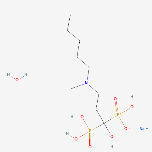 138926-19-9 [1-Hydroxy-3-(methylpentylamino)-propylidene]bisphosphonic acid sodium salt chemical structure