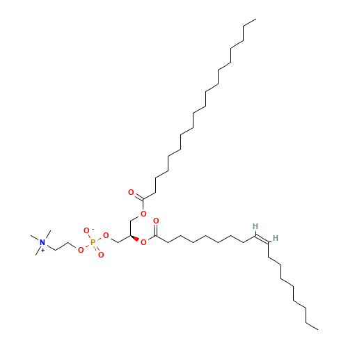 56421-10-4 1-OCTADECANOYL-2-[CIS-9-OCTADECENOYL]-SN-GLYCERO-3-PHOSPHOCHOLINE chemical structure