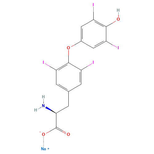 55-03-8 Levothyroxine sodium chemical structure