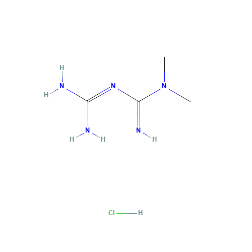 1115-70-4 1,1-Dimethylbiguanide hydrochloride chemical structure