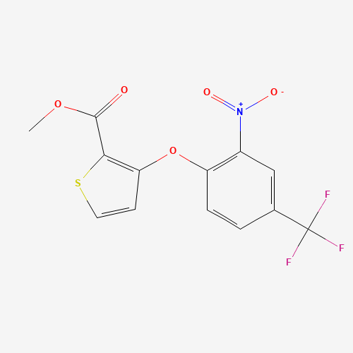 91041-20-2 METHYL 3-[2-NITRO-4-(TRIFLUOROMETHYL)PHENOXY]THIOPHENE-2-CARBOXYLATE chemical structure