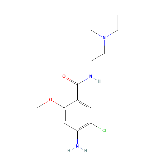 364-62-5 4-Amino-5-chloro-N-(2-(diethylamino)ethyl)-2-methoxybenzamide chemical structure