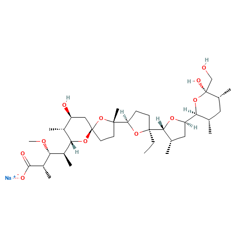 22373-78-0 Monensin sodium salt chemical structure