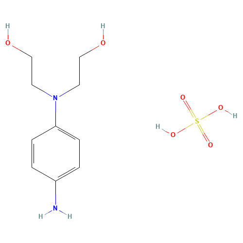 54381-16-7 N,N-Bis(2-hydroxyethyl)-p-phenylenediamine sulphate chemical structure