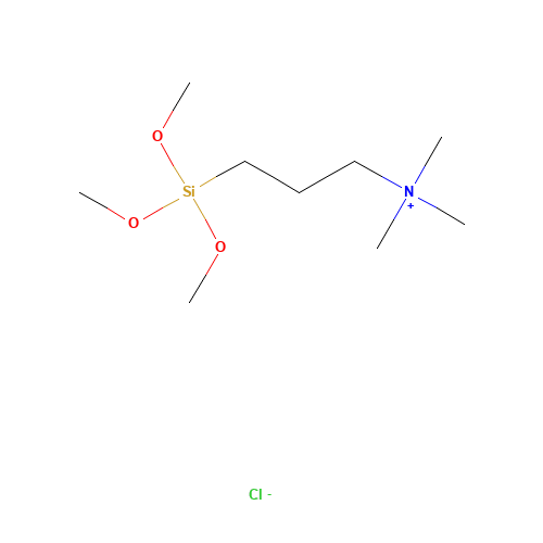 35141-36-7 N-TRIMETHOXYSILYLPROPYL-N,N,N-TRIMETHYLAMMONIUM CHLORIDE chemical structure