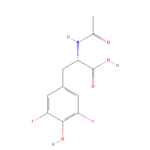1027-28-7 N-Acetyl-3,5-diiodo-L-tyrosine chemical structure