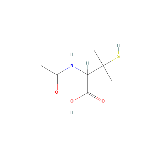 59-53-0 N-ACETYL-DL-PENICILLAMINE chemical structure