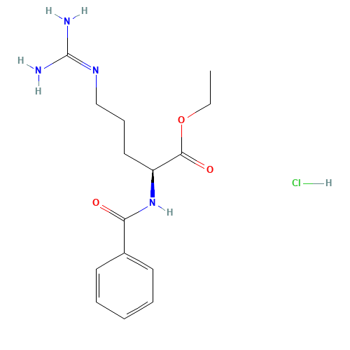 2645-08-1 Ethyl N-benzoyl-L-argininate hydrochloride chemical structure